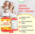 Calcium Magnesium Zinc Gummies with Vitamin D3 & B12, Sugar Free Calcium Supplements for Women Men Support Bone, Muscle Teeth, Mood & Immunity, Ve...