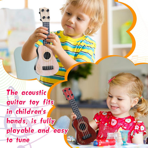 3 Pcs Toy Ukulele Guitar for Kids Mini Ukulele Kids Toy Classical Ukulele Guitar Musical Instrument Kids Toy Guitar Baby Kids Cute Guitar Developm...