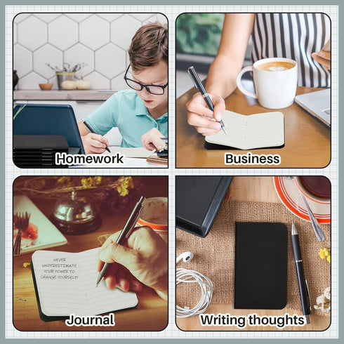 Outus 15 Pcs Pocket Notebook Mini Journal 2.5 x 4 Kraft Paper Mini Notebooks Bulk Softcover Pocket Notepad Memo Diary Subject Notebooks for Studen...