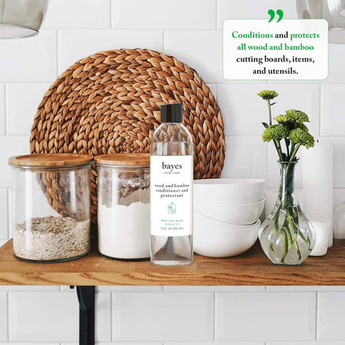 Bayes Food Grade Mineral Oil for Cutting Board - Mineral Oil Food Grade for Bamboo, Teak & Wood Conditioner and Protectant - Cutting Board Oil Foo...