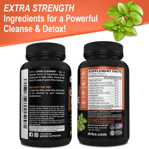 Candi Cleanse Support Supplement Pills - Anti Overgrowth Supplements for Women & Men - Extra Strength Balance Control Probiotic Complex Cleanser -...