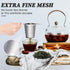 Extra Fine 18/8 Stainless Steel Tea Infuser Mesh Strainer with Large Capacity & Perfect Size Double Handles for Hanging on Teapots, Mugs, Cups to ...