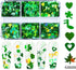 12 Grids St. Patrick’s Day Nail Glitters Sequins, Green Clover Nail Art Confetti 3D Holographic Shiny Nail Flakes Acrylic Irish Nail Art Supplies ...