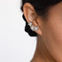 3 Star Constellation Ear Climber Crawler Earrings White Gold Plating...