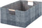 Fabric Storage Bin Box Collapsible Cotton Linen Storage Cube with Wooden Handles Rectangular Decorative Home Organizer Clothes Blanket Basket– Dar...