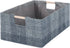 Fabric Storage Bin Box Collapsible Cotton Linen Storage Cube with Wooden Handles Rectangular Decorative Home Organizer Clothes Blanket Basket– Dar...