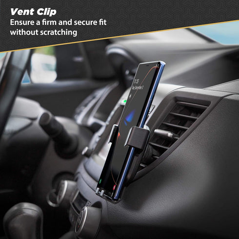 Scosche GHVWD GRAVITYDROP 3-in-1 Suction Cup or Vent Car Mount | Dash Mount, Suction Mount and Vent Clips | Adjustable Rotating Mount...