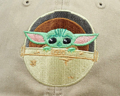 Star Wars The Mandalorian The Child Dad Hat Adjustable OSFM Cap Khaki...