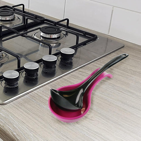 Reston Lloyd Kitchen Counter Utensil Spoon Rest, Ladles, Spaghetti Forks, & Spatulas, Durable BPA-Free Plastic – Dishwasher Safe, Décor, Space Sav...