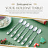 Spode Christmas Tree Teaspoons - Set of 6, Holiday Silverware for Desserts and Beverages, Stainless Steel Flatware with Porcelain Handles, 6-Inch ...
