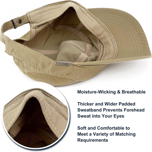 REDSHARKS Polyester Sport Logo Water Resistant Military Caps for Men Quick Dry Cadet Hats for Women Army Cap Flat Top Dad Hat...