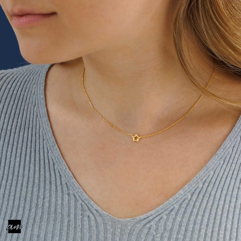 Amberta Women 925 Sterling Silver Celestial Choker...