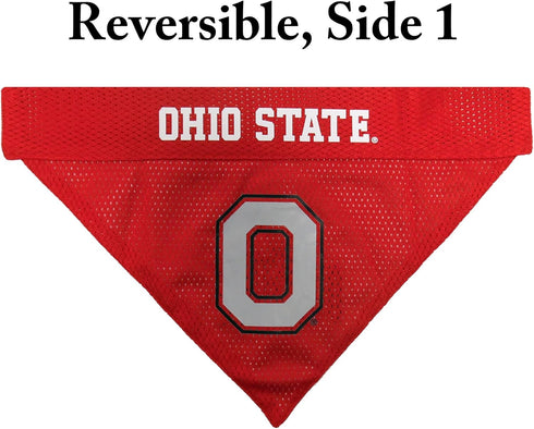 Pets First Collegiate Pet Accessories, Reversible Bandana, Ohio State Buckeyes, Small/Medium,Red/White...