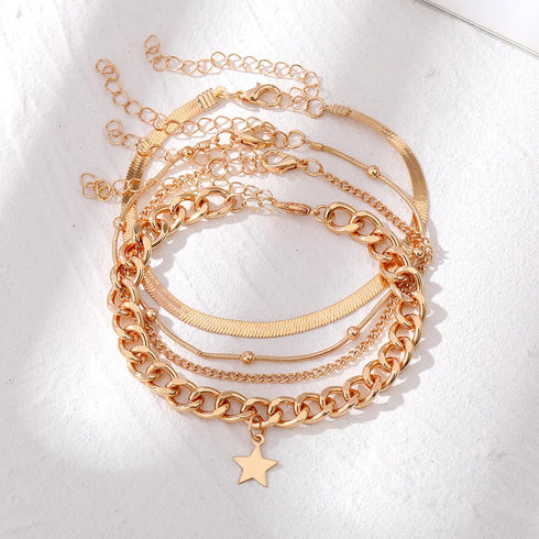 Ankle Bracelets for Women Gold Anklet Layered Beach Anklet Cuba Paperclip Anklets Dainty Link Chain Anklets Foot Jewelry Summer Beach Anklet Summe...