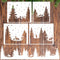 Christmas Stencils Large Xmas Forest Deer Stencil for Wood Christmas Winter Scene Stencil for Painting on Window Wall Canvas Paper...