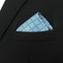 S&W SHLAX&WING Mens Pocket Square Checkered Green Azure Baby Blue Pattern for Suit Jacket Large...