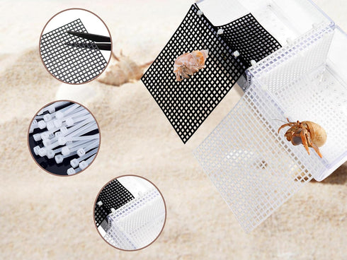 Hermit Crab Water Tank with Climbing Ramp, Hermit Crab Climbing Toy, Hermit Crab Habitat, Hermit Crab Pool Supplies, Aquarium Tank Cage Accessorie...