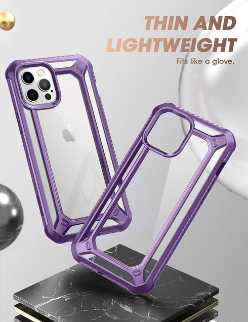 SUPCASE Unicorn Beetle EXO Series Case for iPhone 12 Pro Max (2020 Release) 6.7 Inch, Premium Hybrid Protective Clear Bumper Case (Purple)...