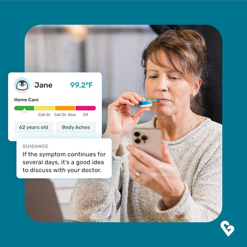 Kinsa Smart,Fever, Digital Medical Baby, Kid and Adult Termometro - Accurate, Fast, FDA Cleared Thermometer for Oral, Armpit or Rectal Temperature...