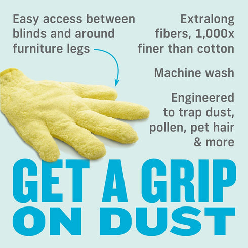 E-Cloth High Performance Dusting Glove, Microfiber Cleaning Cloth, Traps Dust, Pollen, Pet Fur, and Hair, Great for Wood and Leather Surfaces, Was...