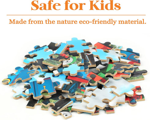 Puzzles for Kids Ages 4-8 60 Pieces Jigsaw Puzzles for Boys and Girls Educational Learning Puzzles in Metal Box...