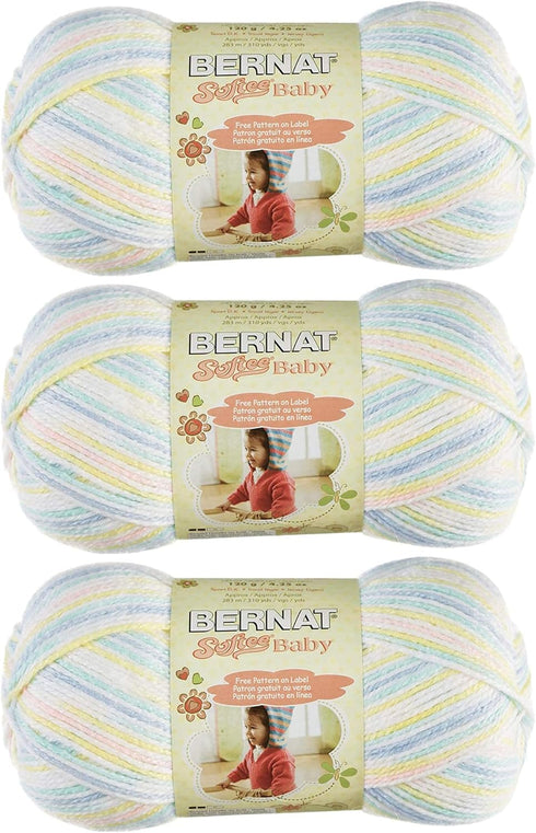 Bulk Buy Bernat Softee Baby Yarn Ombres, 166031-31306-baby-baby, 3-Pack......