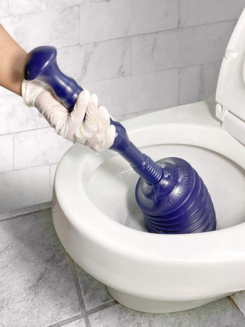 Master Plunger MP100-1 Heavy Duty Toilet Plunger Clears, Kitchen Sinks, Garbage Disposal and, Toilets Fast. Equipped with Patented Automatic Air R...