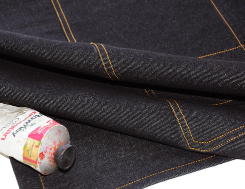 Professional Black Denim Apron with Pockets for Cooking Chef Kitchen Grill BBQ Hairstylist Painting, Mens Womens Apron with Leather Cross Back Str...