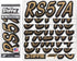 STIFFIE Whipline Metallic Gold/Black 3" Boat & PWC Registration Decals • Numbers Letters Stickers...