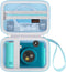 Canboc Carrying Case Compatible with KODAK Smile+ Wireless Digital Instant Print Camera, Mesh Pocket fit Photo Paper, USB Cable, Blue (Case Only)...