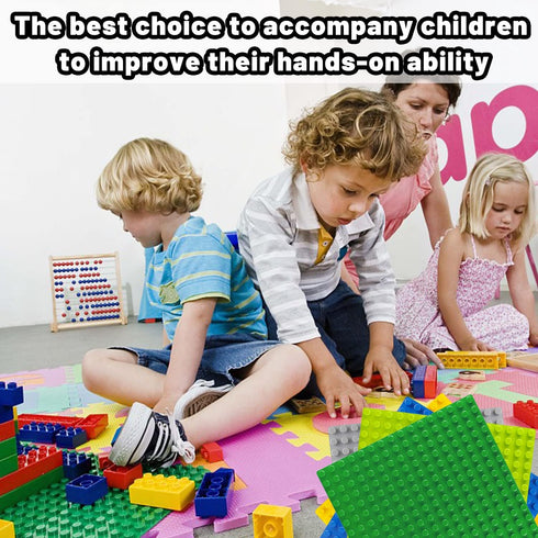 BOROLA Classic 10" x 10" Base Block Plate Compatible with All Major Brands Style Bricks (Only with Bigger Size Blocks) 4Pcs, White...