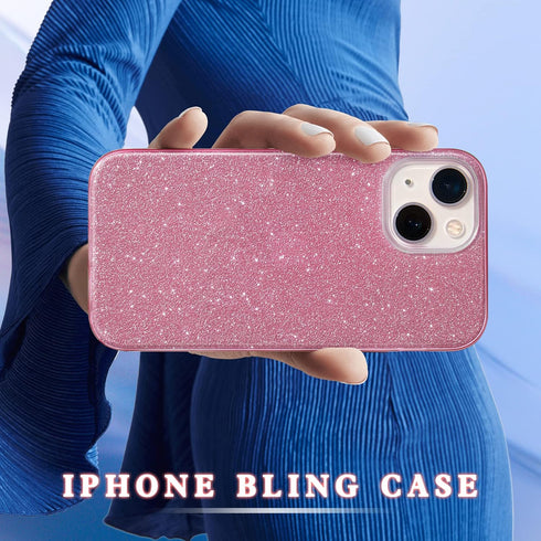 MATEPROX Compatible with iPhone 13 mini case,iPhone 12 Mini Cases Bling Sparkle Cute Girls Women Protective Case(Pink)...