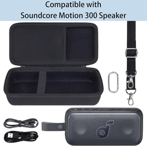 co2CREA Hard Case Compatible with Anker Soundcore Motion 300 Wireless Hi-Res Portable Speaker,Black Case...