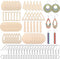 Hicarer 197-Piece Wooden Dangle Earring Making Kit, Including 48 Wooden Pendants, 100 Jump Rings, 49 Earring Hooks for DIY Craft Jewelry Making Su...