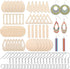Hicarer 197-Piece Wooden Dangle Earring Making Kit, Including 48 Wooden Pendants, 100 Jump Rings, 49 Earring Hooks for DIY Craft Jewelry Making Su...