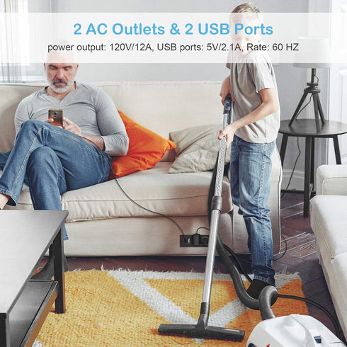 Recessed Power Strip, Black Desktop Power Grommet Socket with Furniture, 2 AC Outlets & 2 USB Ports for Conference Desk,Kitchen,Office,Home,Hotel ...