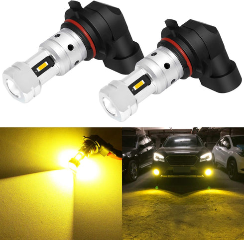 PHINLION 9006 Yellow Fog Light Bulbs 3800 Lumens Super Bright HB4 9006LL LED Bulb Replacement for Car Truck SUV Fog Lights or DRL Lamps, 3000K Gol...