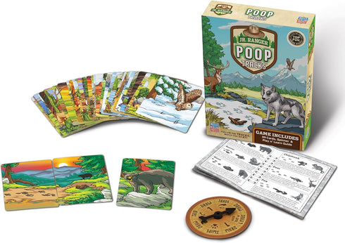 Masterpieces Jr Ranger Poop Tracks Card Game, Ages 6+, 2-6 Players, Medium...