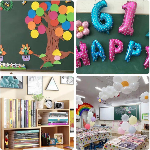 1000 Pcs (500 Pairs) 0.59inch Diameter Hook and Loop Fastener Self Adhesive Round Circle Sticky Sticker Dots for Arts and Crafts School Classroom ...