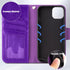Arae Compatible with iPhone 13 Case with Card Holder and Wrist Strap Wallet Flip Cover for iPhone 13 6.1 inch,Purple......