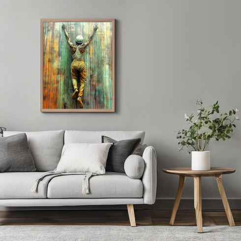 Posterizer-color paint splashes-dancer on mural street graffiti -2-Retro Art-Abstract & Modern Art-Gift for Street Art, Mural Fans- unframed wall ...