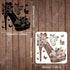 FINGERINSPIRE Flower High Heel Shoe Template Stencil, 11.8x11.8inch Butterfly Reusable Stencils for Painting Wall, Art DIY at Home for Decor Fabri...