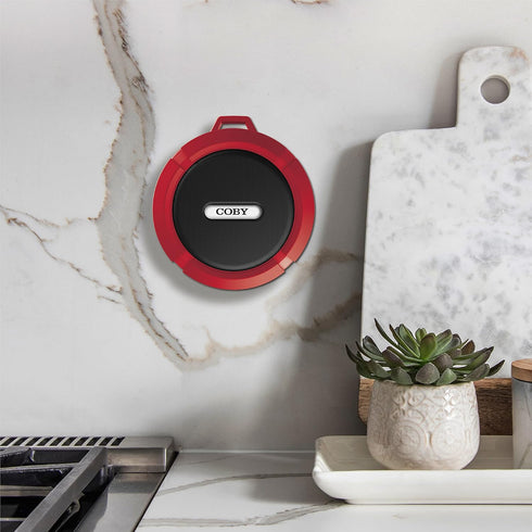 Coby Rugged Gear Bluetooth Speaker | Shower Speaker Waterproof IPX5 w/Suction Cup, Hands-Free Calls, Built-in Mic, 3W, Portable Speaker 7-HR Play,...