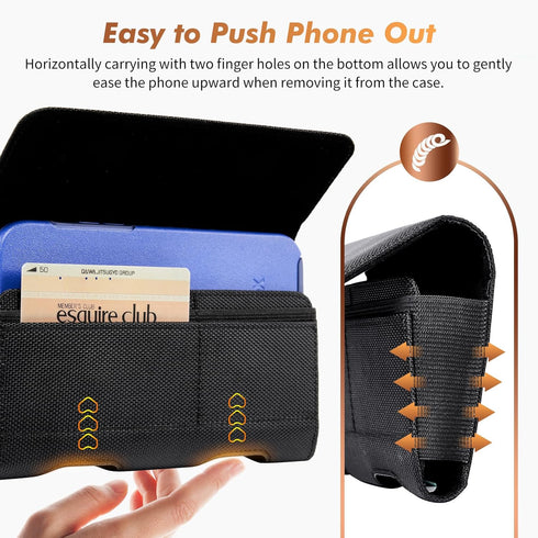 BECPLT Nylon Belt Holster Case Cell Phone Pouch Belt Holder Phone Holster Cover with Clip for iPhone 15 Pro Max 15 Plus 14 Pro Max 13 Pro Max Sams...