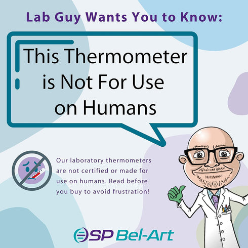 SP Bel-Art, H-B Enviro-Safe Liquid-In-Glass Pocket Laboratory Thermometer; -5 to 50C, Closed Metal Case, Environmentally Friendly (B60570-1400)...