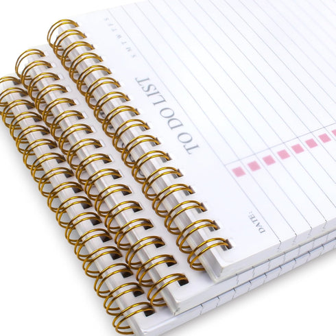 To Do List Notepad, Undated Daily Planner Notepad with To Do List Notebook Checklist Planner Spiral Waterproof Cover Notepad for Office Supplies, ...
