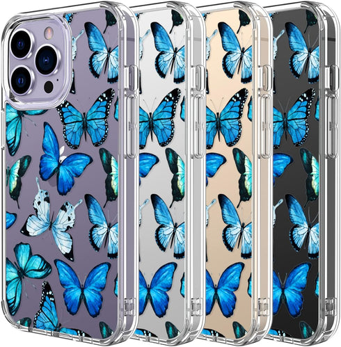 LUHOURI for iPhone 15 Pro Max Case with Screen Protector - Crystal Clear Cover - Fashionable Designs for Women and Girls -Slim Fit Shockproof Prot...