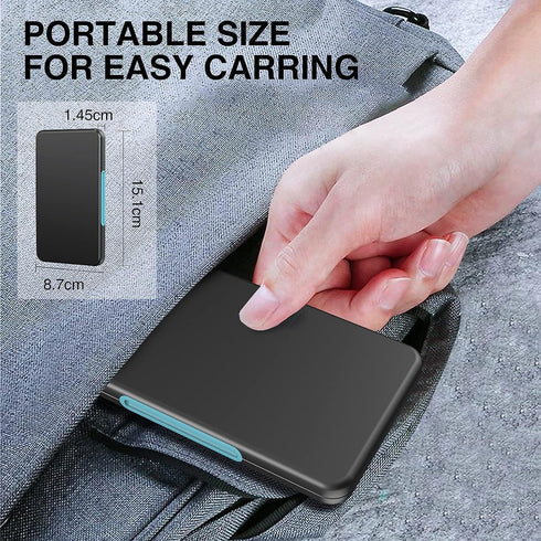 HEIYING Memory Card Case for SD Card and TF Card, Portable SD Card Holder SD SDHC SDXC TF Card Storage with 20 SD Card Slots & 20 Micro SD Card Sl...