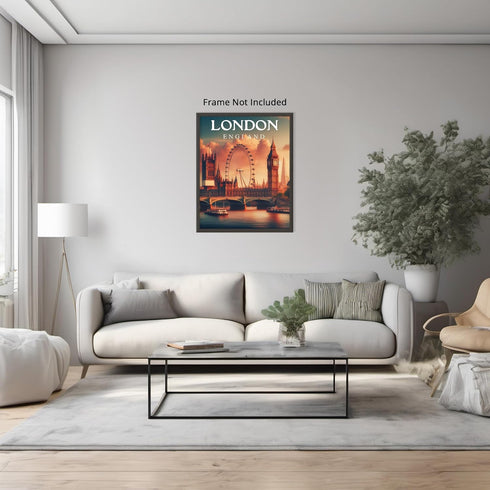Posterizer 1 pcs-London England-City Travel Poster-Adventure Wall Art-GIft for Men Women Teens-Decor for Home & Office- unframed wall art...