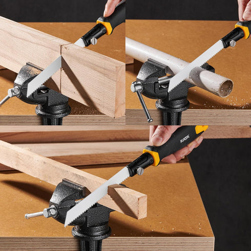 KATA 3-In-1 Multi Blades Janpense Hand Saw, Drywall Saw with TPR Handle, Quick Change Blade Hacksaw for Cutting Drywall, Sheetrock, Wood, Plastic...